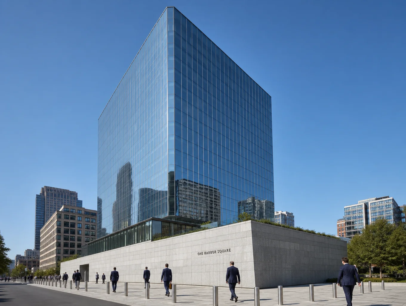 Modern architectural structure representing security and stability